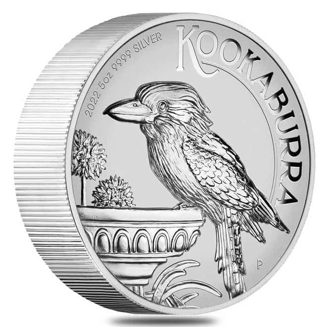 2022 5 oz Incused Silver Australian Kookaburra Perth Mint .9999 Fine (w/Box & COA)