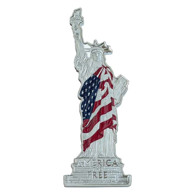 2022 Solomon Islands 2 oz Silver America The Free - Statue of Liberty Shaped Coin .9999 Fine (w/Box & COA)