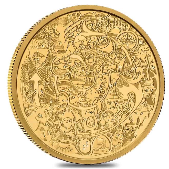 2014 Canada 2 oz Proof Gold Contemporary Art - Tim Barnard Coin .9999 Fine (w/Box & COA)