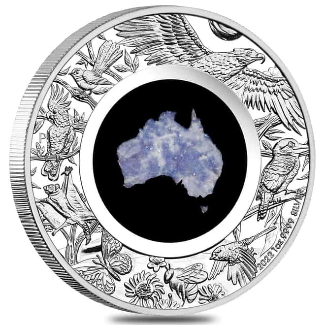 2022 1 oz Proof Silver Great Southern Land Lepidolite Coin Australian Perth Mint (w/Box & COA)