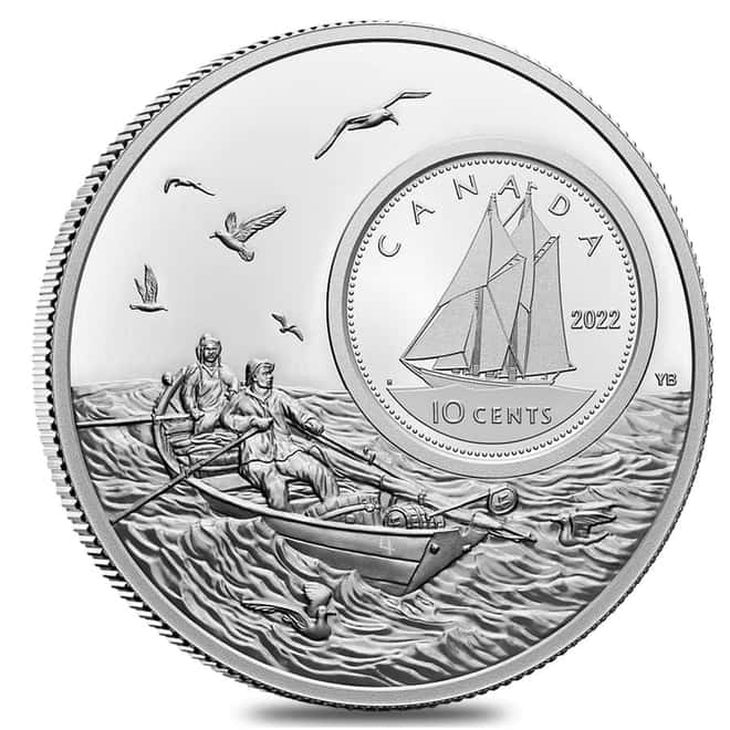 2022 Canada 5 oz Proof Silver The Bigger Picture - Bluenose 10C Coin .9999 Fine (w/Box & COA)
