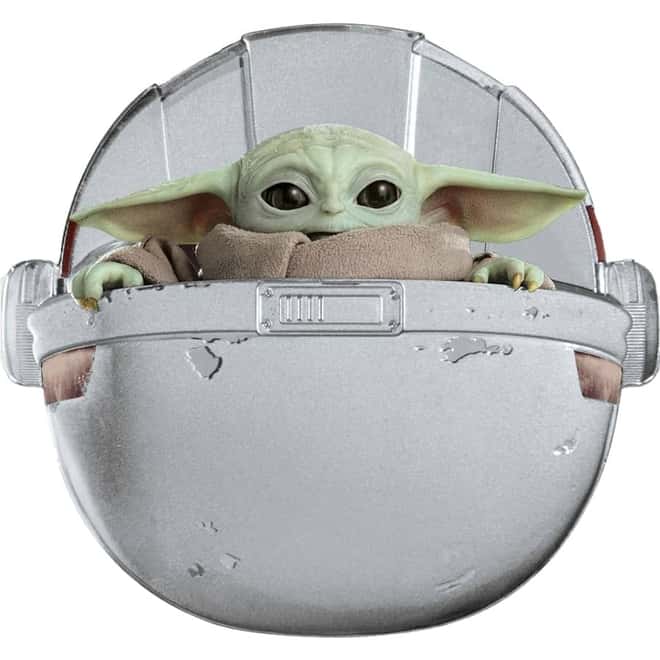 2022 Niue 1 oz Silver Grogu in Pod Shaped Coin - Star Wars The Mandalorian .999 Fine (w/Box & COA)