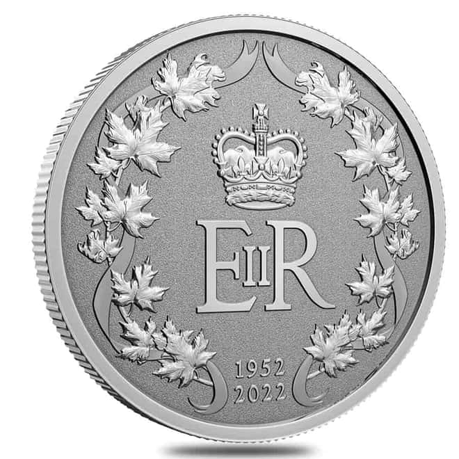2022 Canada 1 oz Platinum Jubilee of Queen Elizabeth II Platinum Coin .9995 Fine (w/Box & COA)