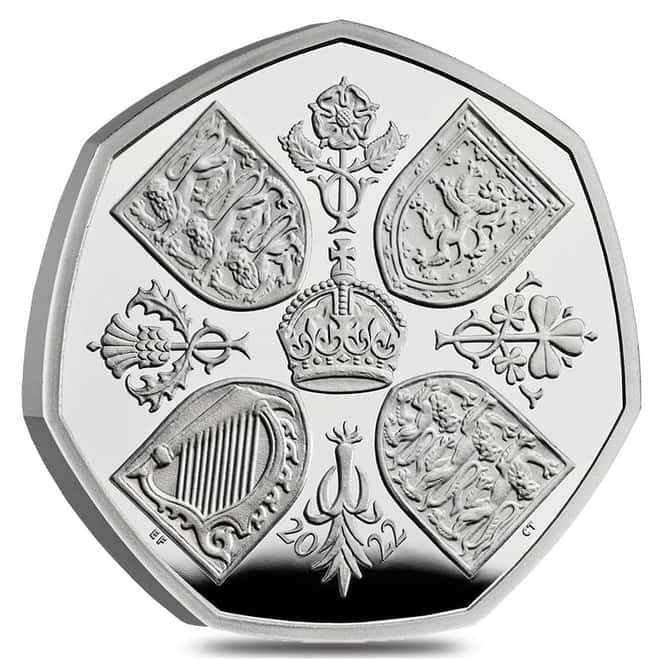 2022 Great Britain 19.1 gram Queen Elizabeth II Proof Platinum Coin .9995 Fine (w/Box & COA)