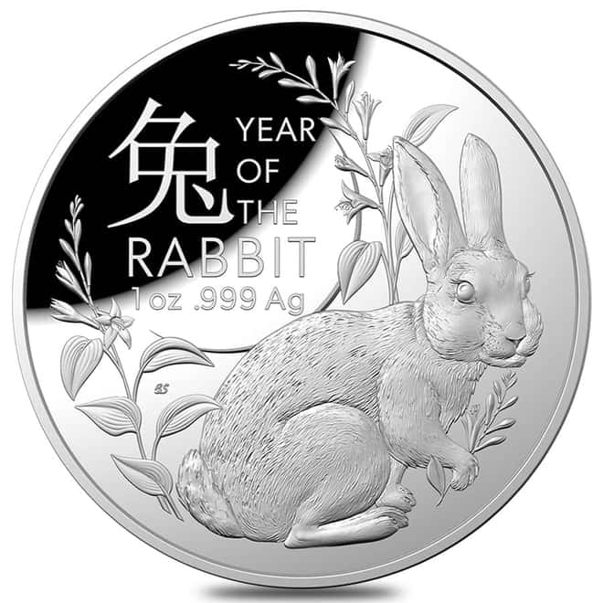 2023 1 oz Proof Silver Lunar Year of the Rabbit Domed Coin Royal Australian Mint (w/Box & COA)