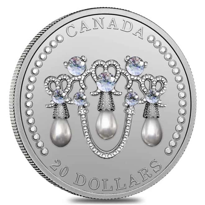 2021 Canada 1 oz Queen Elizabeth II Lover's Knot Tiara Silver Coin .9999 Fine (w/Box & COA)