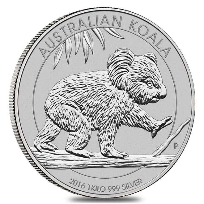 2016 1 Kilo Silver Australian Koala Perth Mint .999 Fine BU