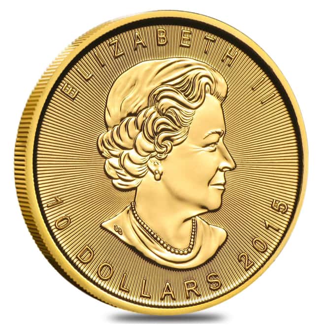 2015 1/4 oz Canadian Gold Maple Leaf .9999 Fine Gold
