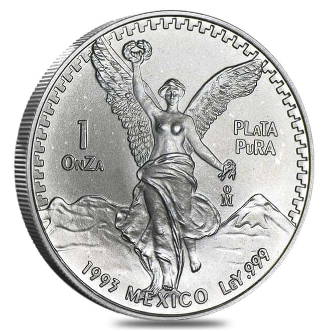 Roll of 20 - 1993 1 oz Mexican Silver Libertad Coin