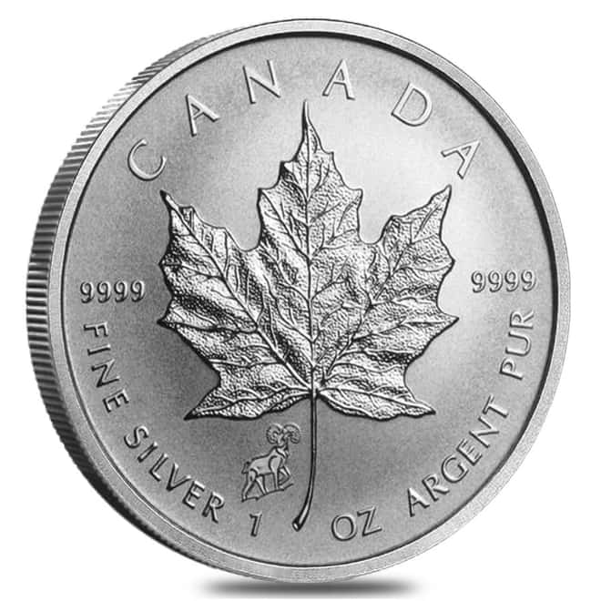 Roll of 25 - 2015 1 oz Canadian Silver Maple Leaf Lunar Sheep Privy