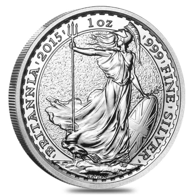 Roll of 25 - 2015 British 1 oz Silver Britannia Coins