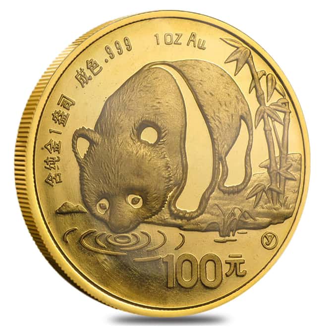 1987 Y 1 oz Chinese Gold Panda 100 Yuan BU (Sealed)