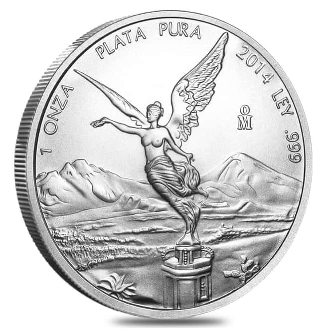 Roll of 25 - 2014 1 oz Mexican Silver Libertad Coin