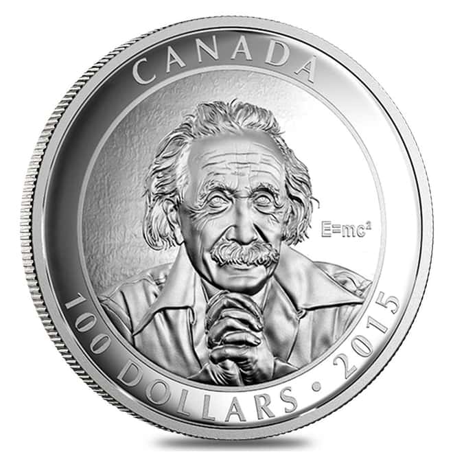 2015 10 oz Proof Royal Canadian Mint $100 Albert Einstein Silver Coin NGC PF 69 UCAM - Mintage 1,500