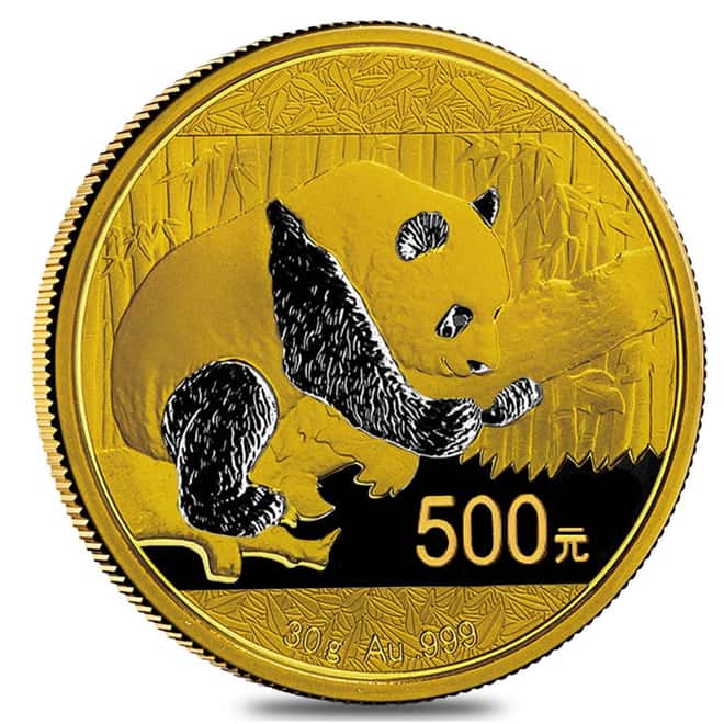 2016 30 Gram Chinese Gold Panda 500 Yuan .999 Fine BU (Sealed)