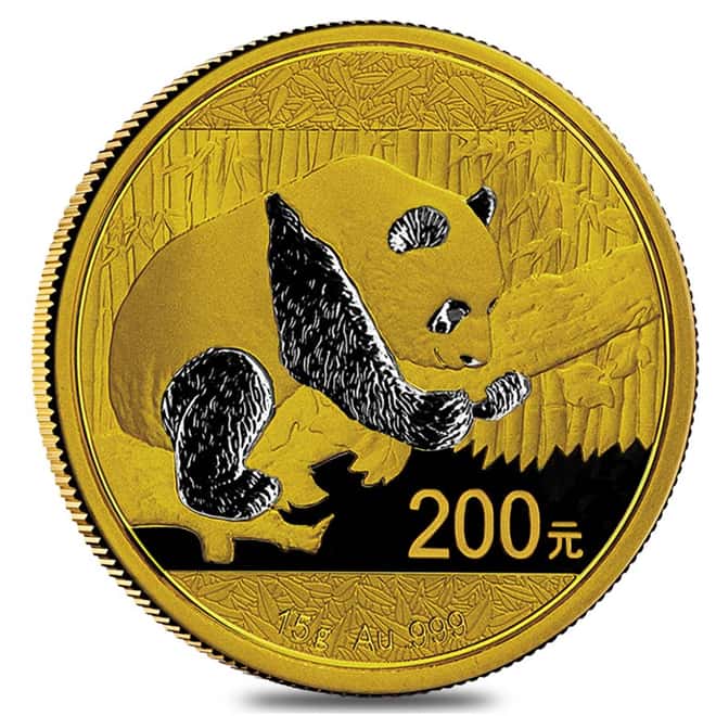 2016 15 Gram Chinese Gold Panda 200 Yuan .999 Fine BU (Sealed)