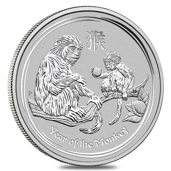 2016 10 oz Australian Perth Mint Silver Lunar Monkey (In Capsule)