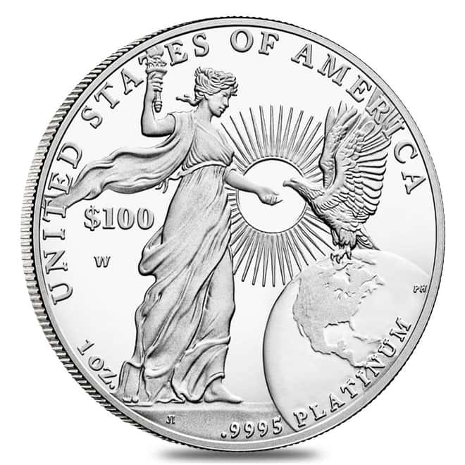 2015 W 1 oz Platinum American Eagle Proof Coin (w/Box & COA)