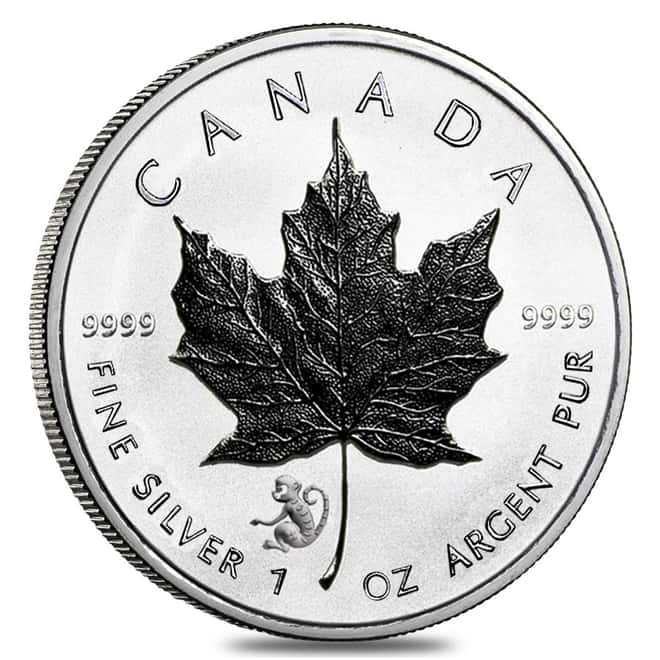Monster Box of 500 - 2016 1 oz Silver Canadian Maple Leaf Lunar Monkey Privy .9999 Fine $5 Coin (20 Roll,Tube of 25)