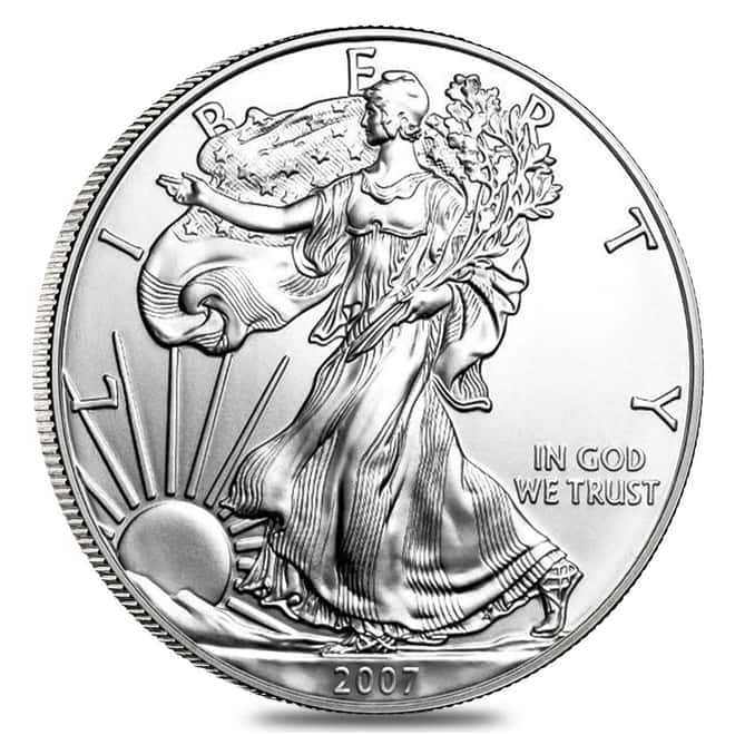 Roll of 20 - 2007 1 oz Silver Eagle Brilliant Uncirculated