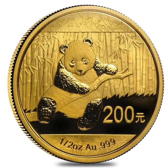2014 1/2 oz Chinese Gold Panda 200 Yuan .999 Fine BU (Sealed)