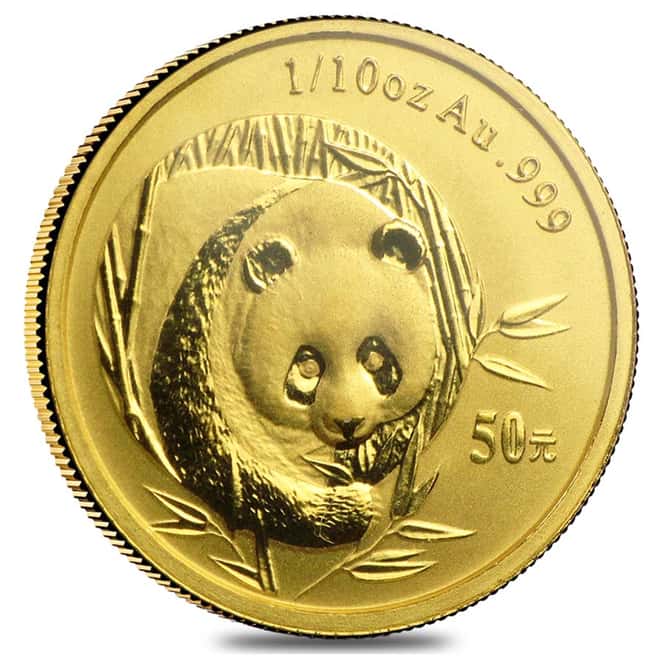 2003 1/10 oz Chinese Gold Panda 50 Yuan .999 Fine BU (Sealed)