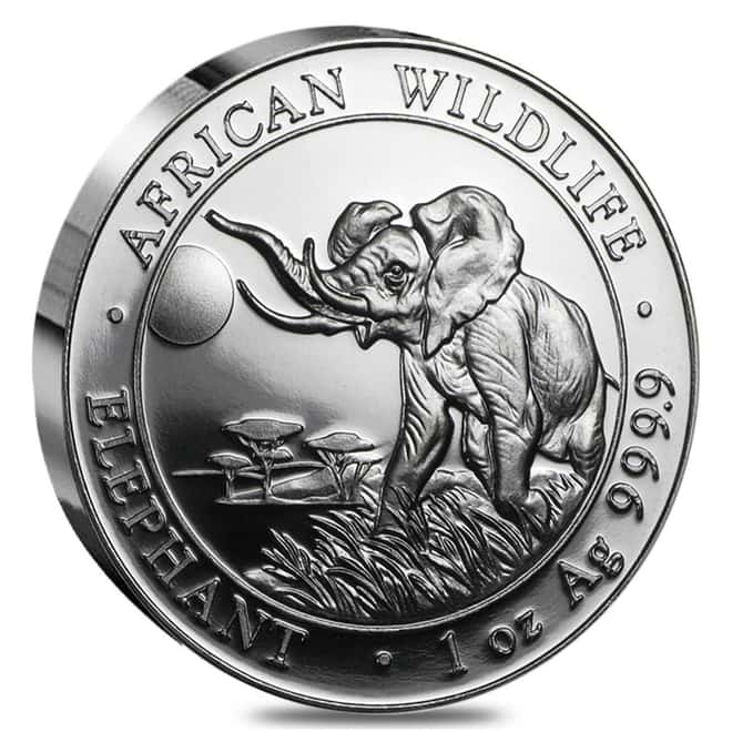 2016 Somalia 1 oz Silver African Elephant Proof High Relief (W/Box & COA)