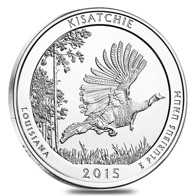 2015 5 oz America the Beautiful ATB Silver Kisatchie National Forest Coin