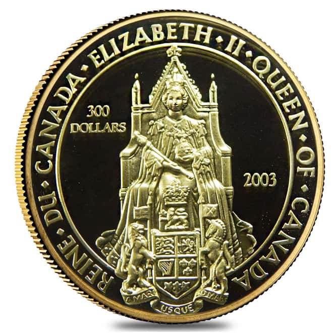 2003 60 gram Great Seal of Canada 14k Proof Coin W/Box & COA