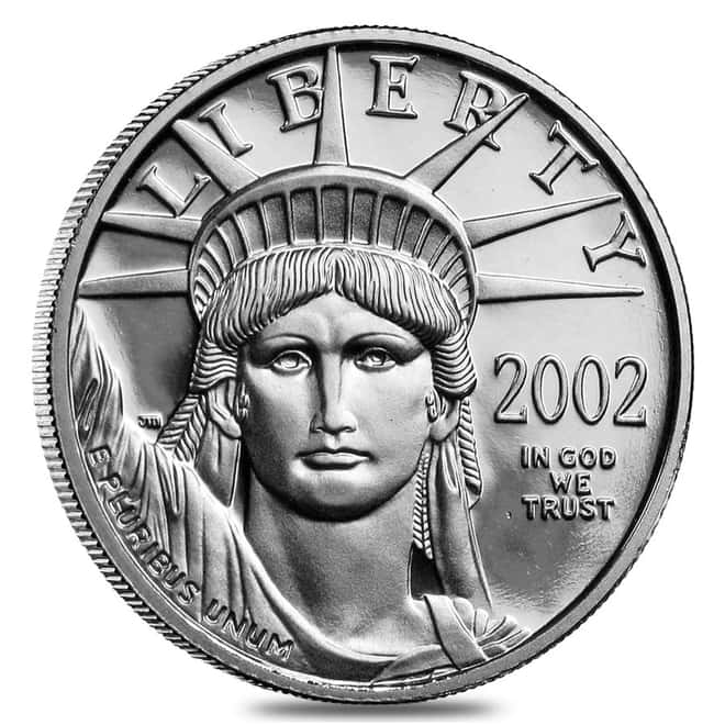 2002 W 1/10 oz Platinum Proof Eagle W/Box & COA 