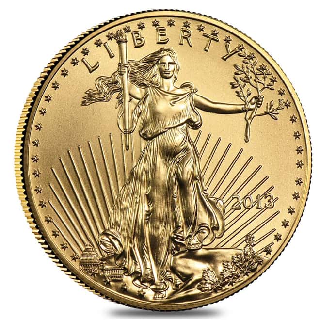 2013 1/2 oz Gold American Eagle BU 