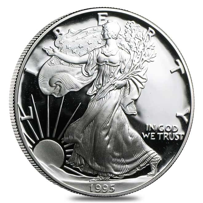 1995-P 1 oz Proof Silver American Eagle (w/Box & COA)