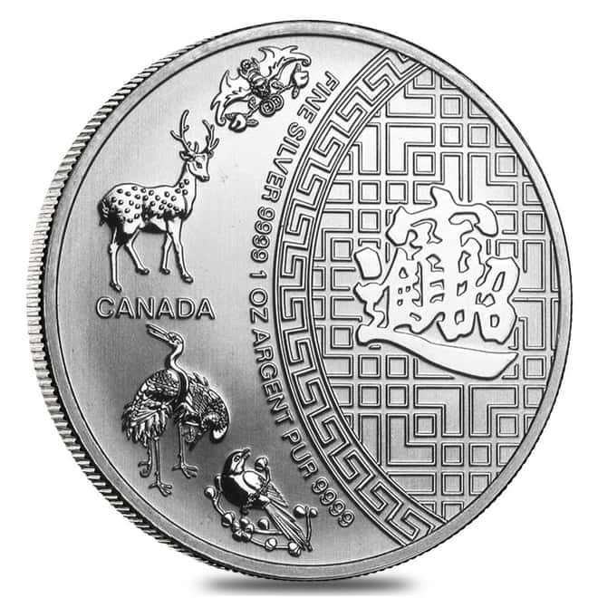 Roll of 25 - Five Blessings 2014 1 oz Silver Canadian Coin