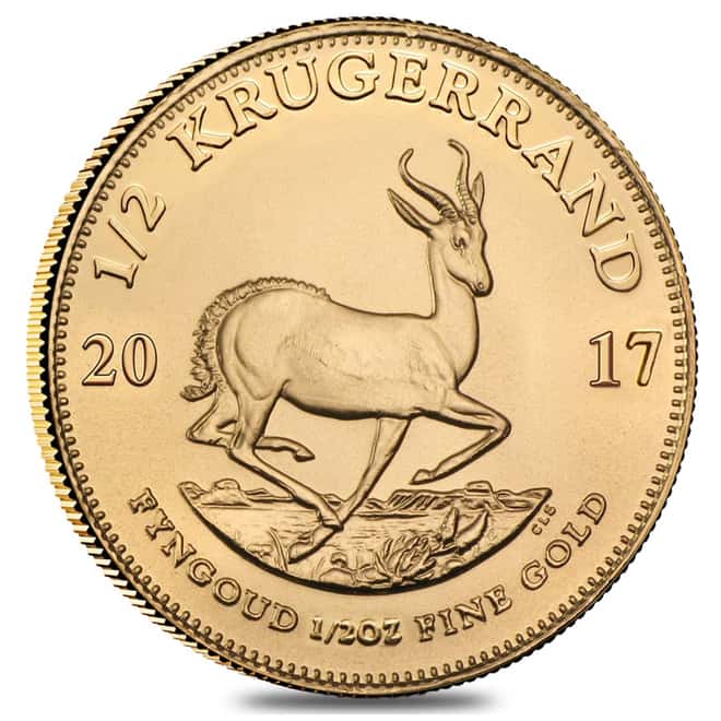 2017 South Africa 1/2 oz Gold Krugerrand BU