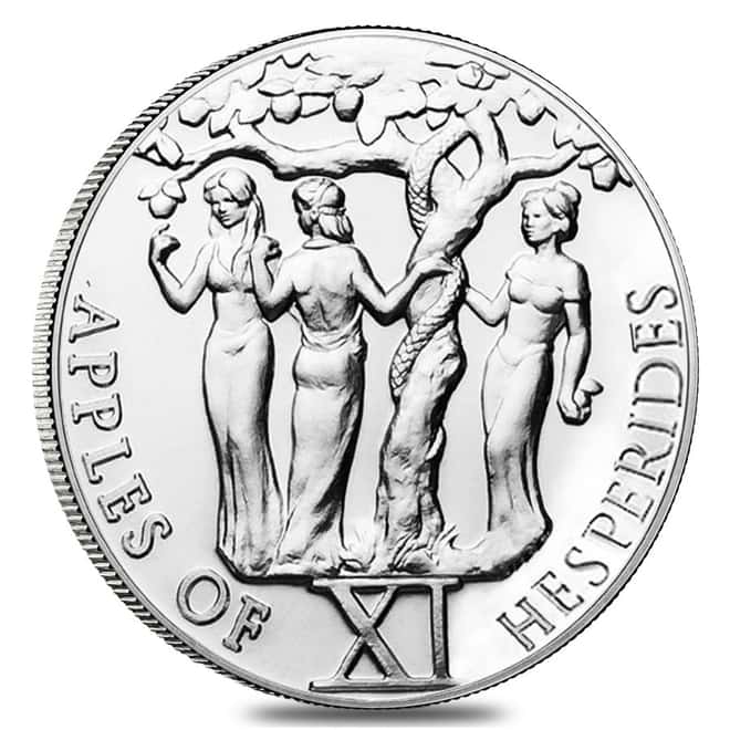 1 oz Hercules Eleventh Labor - Apples of Hesperides Silver Round
