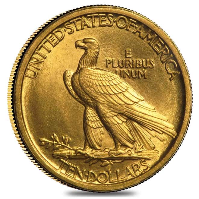1907 $10 Indian Head Gold Eagle Coin NGC MS 63