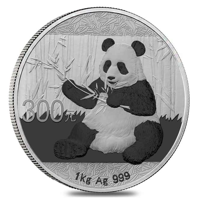 2017 1 kilo Chinese Silver Panda 300 Yuan .999 Fine Proof (w/Box & COA)