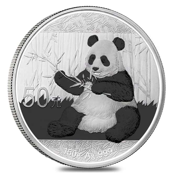 2017 150 gram Chinese Silver Panda 50 Yuan .999 Fine Proof (w/Box & COA)