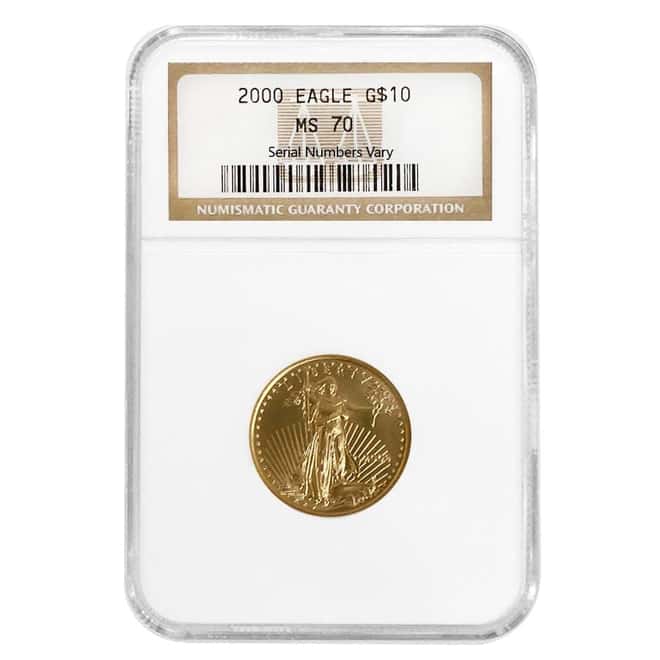 2000 1/4 oz $10 Gold American Eagle NGC MS 70