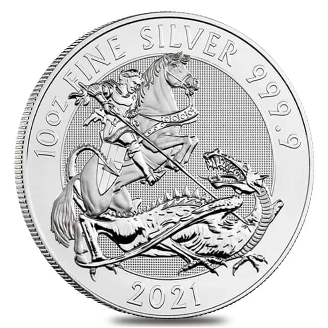 2021 Great Britain 10 oz Silver Valiant Coin In Cap .9999 Fine BU