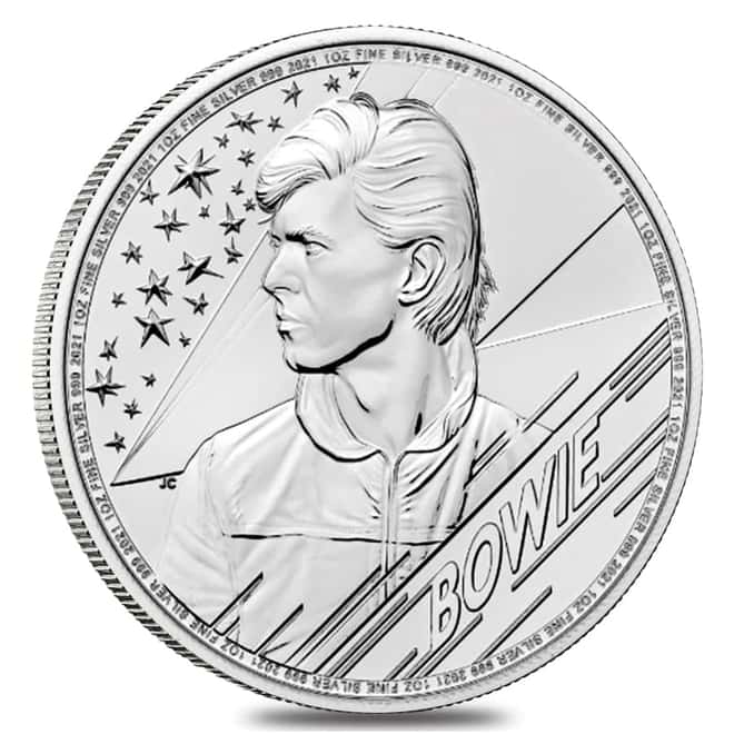2021 Great Britain 1 oz Silver Music Legends David Bowie Coin .999 Fine BU