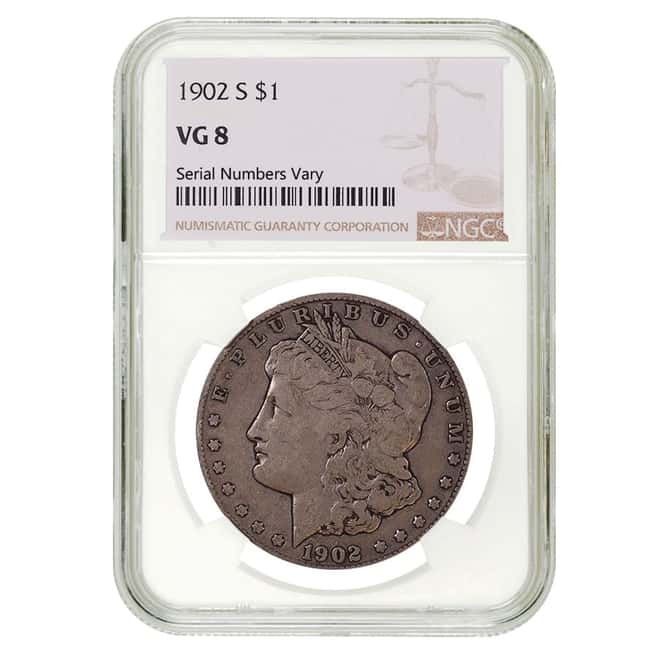 1902 S Morgan Silver Dollar $1 NGC VG 8