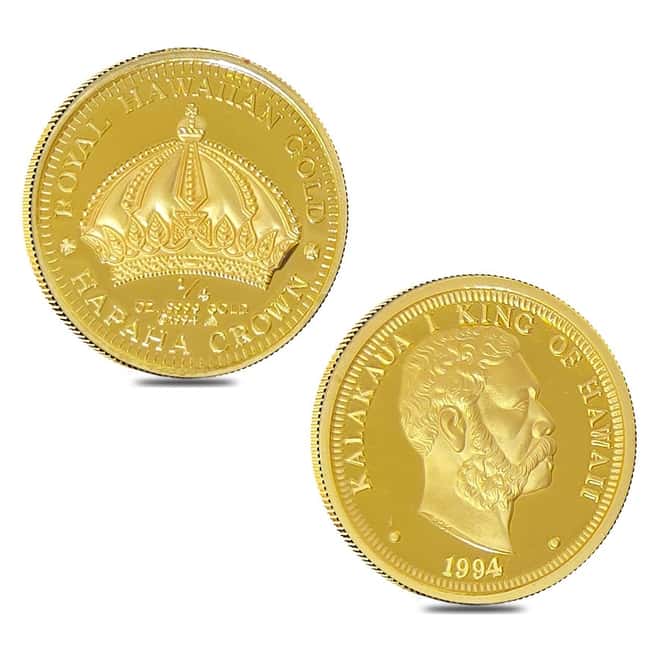 1994 Gold / Silver Royal Hawaiian King Kalakaua 4-Coin Proof Set (w/Box)