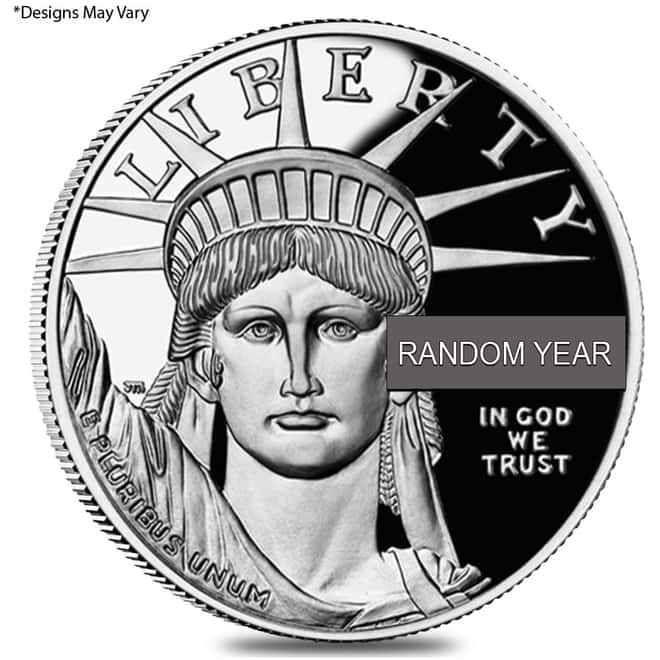 1/4 oz Proof Platinum American Eagle (Random Year, w/Box & COA)