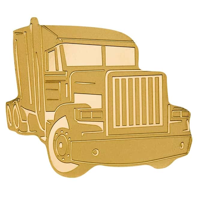 1/2 gram Gold The Journey - Golden Truck King of the Road Palau Coin .9999 Fine