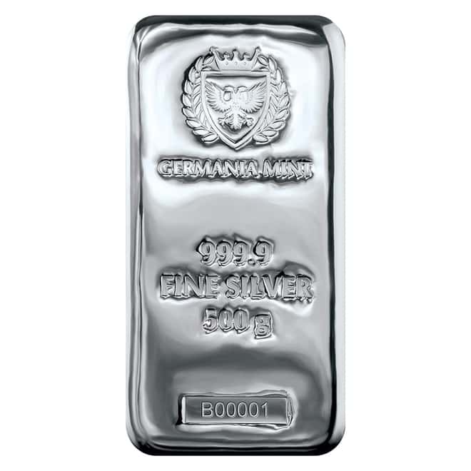 1/2 Kilo Germania Mint Silver Bar .9999 Fine (500 gram)