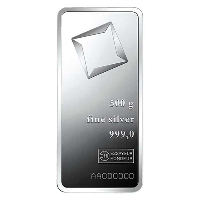 1/2 kilo Silver Bar - Valcambi Suisse .999 Fine (w/Assay)