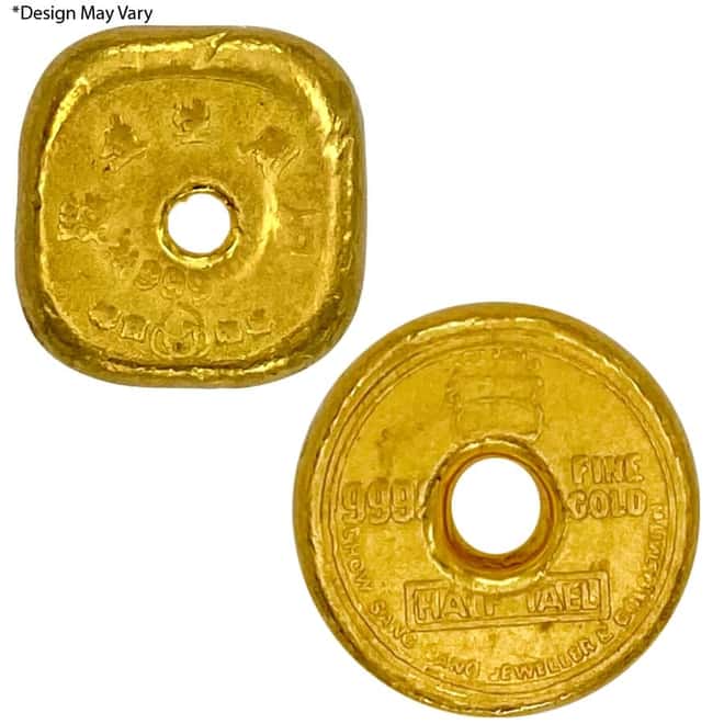 0.6 oz Chinese Half Tael .999+ Fine Gold