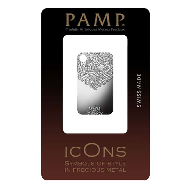 10 gram PAMP Suisse Chantilly Lace Silver Ingot Pendant