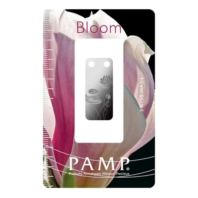 1/5 oz PAMP Suisse Bloom Water Lily Silver Ingot Pendant